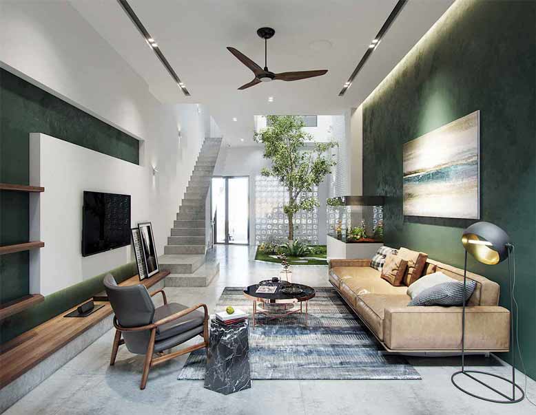 N&N Home tận dụng tối đa những thiết kế đơn giản, hiện đại giúp không gian nhà ống trở nên thoải mái hơn.