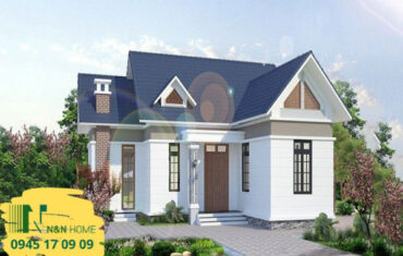 thiết kế nhà 1 tầng 2 phòng ngủ 80m2