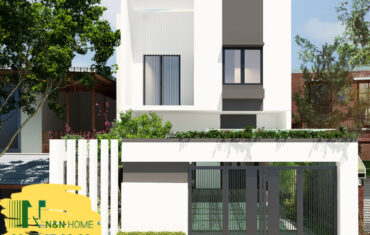 thiết kế nhà phố 2 tầng 3 phòng ngủ 60m2