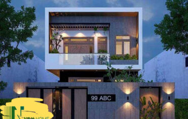 thiết kế nhà 2 tầng 7x11m