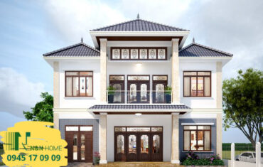 thiết kế nhà 3 gian 2 tầng