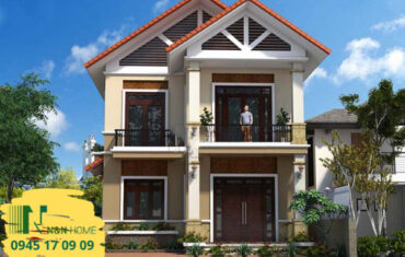thiết kế nhà 8x12m 2 tầng