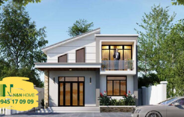 thiết kế nhà 8x13m 2 tầng