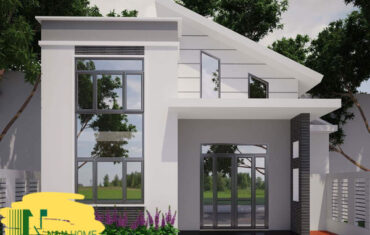 thiết kế nhà 90m2 1 tầng